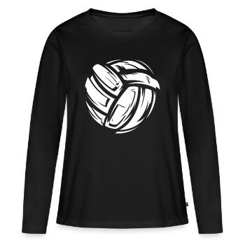 Volleyball Symbol Stoffe Material weiß Spiel icon - Frauen Premium Bio Langarmshirt - Schwarz - Vorne - Julia (174cm)