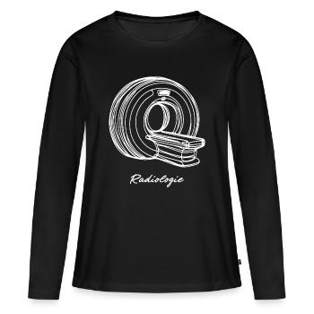 Radiologie Scanner IRM One Line Art Manip Radio - T-shirt manches longues Premium bio Femme - noir - Devant - Julia (174cm)