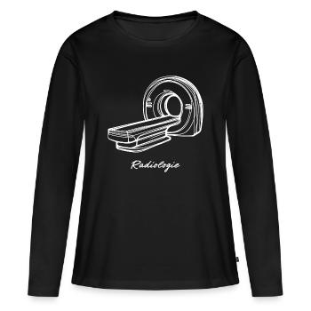 Radiologie Scanner IRM One Line Art Manip Radio - T-shirt manches longues Premium bio Femme - noir - Devant - Julia (174cm)
