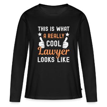 Avocat Avocat - T-shirt manches longues Premium bio Femme - noir - Devant - Julia (174cm)