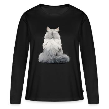 Perse - T-shirt manches longues Premium bio Femme - noir - Devant - Julia (174cm)