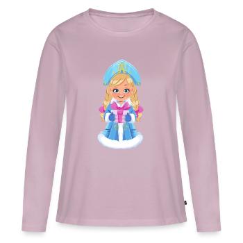 Ded Moroz Snegurotschka russischer Weihnachtsmann - Frauen Premium Bio Langarmshirt - Altrosa - Vorne - Julia (174cm)