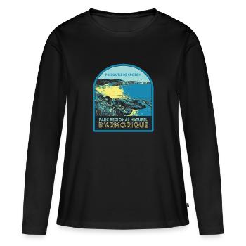 Armorique Park, Halbinsel Crozon: Natur an der Küste - Frauen Premium Bio Langarmshirt - Schwarz - Vorne - Julia (174cm)