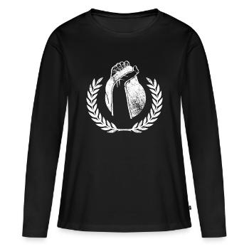 Girevoy - Frauen Premium Bio Langarmshirt - Schwarz - Vorne - Julia (174cm)