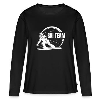 Équipe de ski Skieur École de ski Ski Équipe de ski - T-shirt manches longues Premium bio Femme - noir - Devant - Julia (174cm)