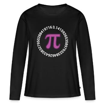 Pi Day - Bonne journée Pi - T-shirt manches longues Premium bio Femme - noir - Devant - Julia (174cm)