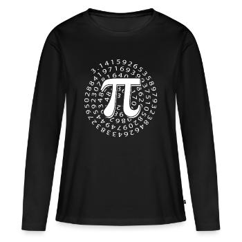 Pi Day - Bonne journée Pi - T-shirt manches longues Premium bio Femme - noir - Devant - Julia (174cm)