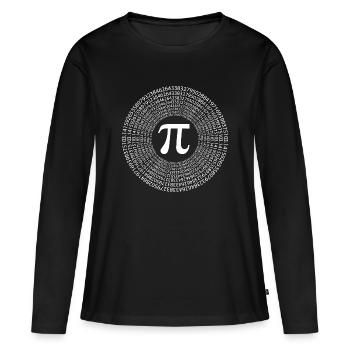 Pi Day - Bonne journée Pi - T-shirt manches longues Premium bio Femme - noir - Devant - Julia (174cm)