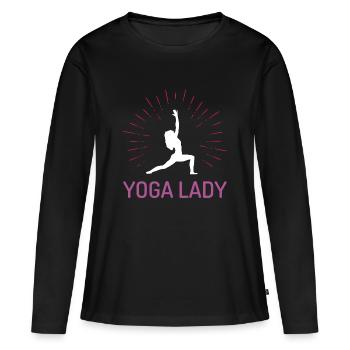 Yoga Girl - Women's Premium Organic Long Sleeve Shirt - black - Front - Julia (174cm)