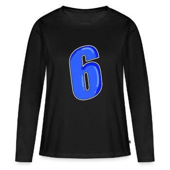 Numéro 6 Numéro - T-shirt manches longues Premium bio Femme - noir - Devant - Julia (174cm)