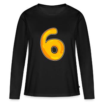 Numéro 6 Numéro - T-shirt manches longues Premium bio Femme - noir - Devant - Julia (174cm)