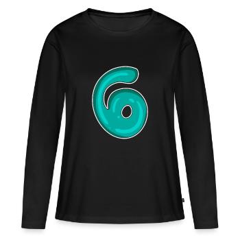 Numéro 6 Numéro - T-shirt manches longues Premium bio Femme - noir - Devant - Julia (174cm)