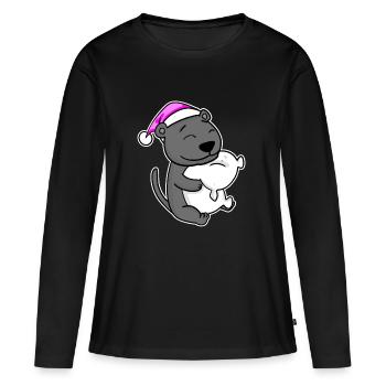 Tired Sleeping In Sleeping Pink - Women's Premium Organic Long Sleeve Shirt - black - Front - Julia (174cm)