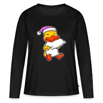 Duck Tired Sleeping Sleeping Girl - Women's Premium Organic Long Sleeve Shirt - black - Front - Julia (174cm)