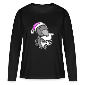 Crow Tired Sleeping Sleeping Girl - Women's Premium Organic Long Sleeve Shirt - black - Front - Julia (174cm)