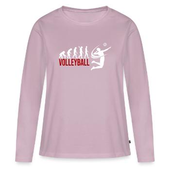 Evolution Volleyball - Frauen Premium Bio Langarmshirt - Altrosa - Vorne - Julia (174cm)