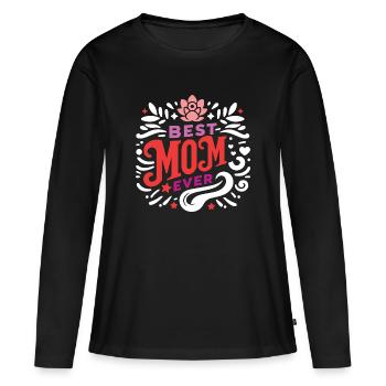 Beste Mutter aller Zeiten - Frauen Premium Bio Langarmshirt - Schwarz - Vorne - Julia (174cm)