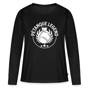 Boules de pétanque pour pétanque, pétanque et pétanque - T-shirt manches longues Premium bio Femme - noir - Devant - Julia (174cm)