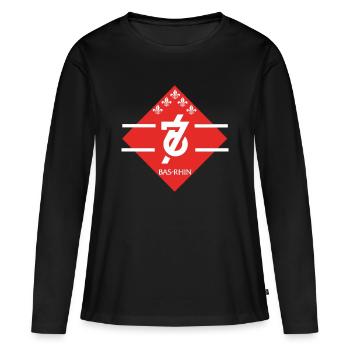 Bas-Rhin - Frauen Premium Bio Langarmshirt - Schwarz - Vorne - Julia (174cm)