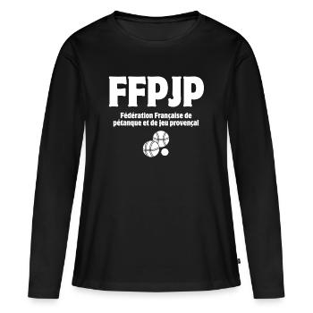 pétanque, pétanque player, pétanqueur - Women's Premium Organic Long Sleeve Shirt - black - Front - Julia (174cm)