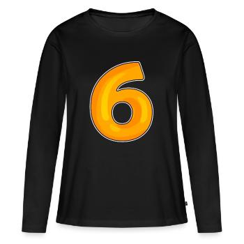 Six Numéro 6 Numéro - T-shirt manches longues Premium bio Femme - noir - Devant - Julia (174cm)