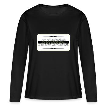 Je me ménage - T-shirt manches longues Premium bio Femme - noir - Devant - Julia (174cm)