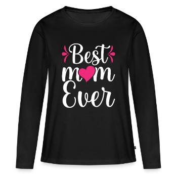 Die beste Mutter aller Zeiten - Frauen Premium Bio Langarmshirt - Schwarz - Vorne - Julia (174cm)