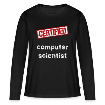 Informatiker - Frauen Premium Bio Langarmshirt - Schwarz - Vorne - Julia (174cm)