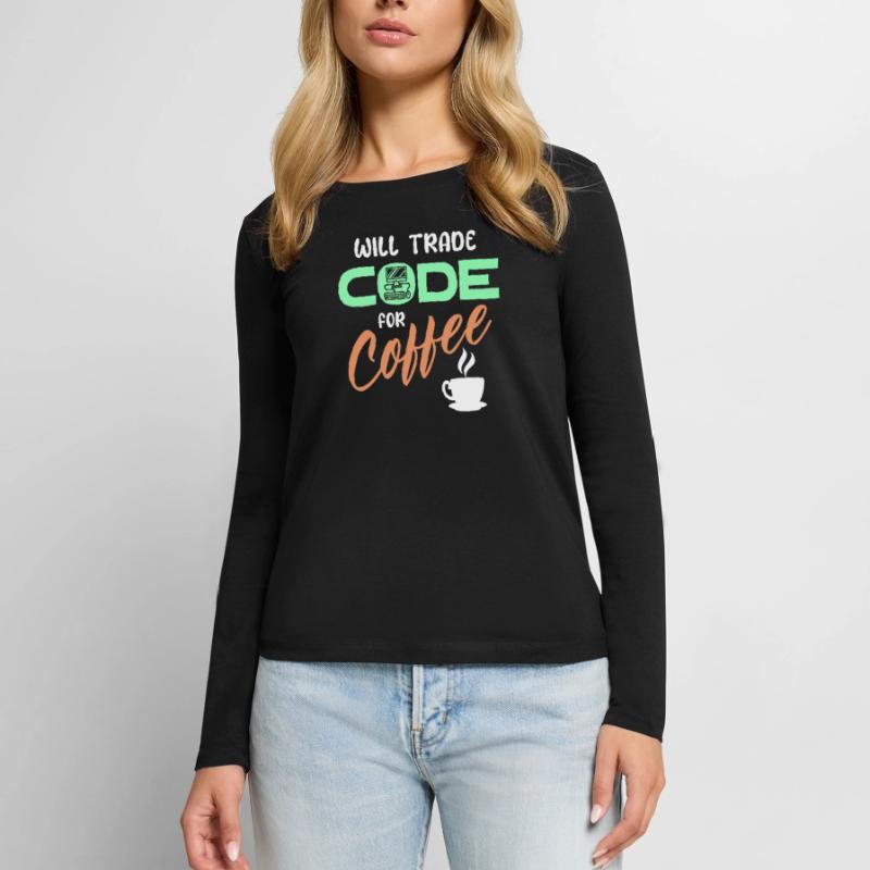 Programmierer Developer Code Statement Computer Frauen Premium Bio Langarmshirt
