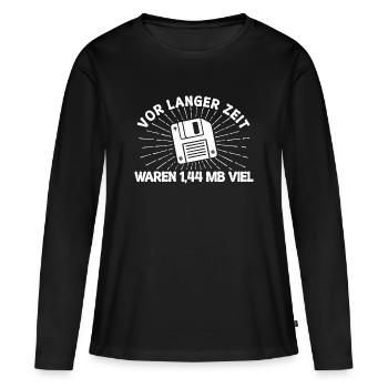 Script de débogage de déclaration de programmeur développeur - T-shirt manches longues Premium bio Femme - noir - Devant - Julia (174cm)