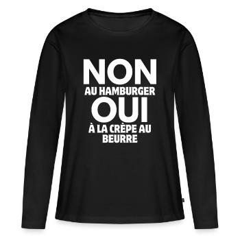 Bretagne, Breton, celte - T-shirt manches longues Premium bio Femme - noir - Devant - Julia (174cm)