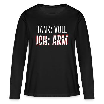 Pompe à carburant Énergie Stockage d’énergie Ravitaillement Électricité - T-shirt manches longues Premium bio Femme - noir - Devant - Julia (174cm)