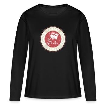 Vintage Label Wingfoils - T-shirt manches longues Premium bio Femme - noir - Devant - Julia (174cm)