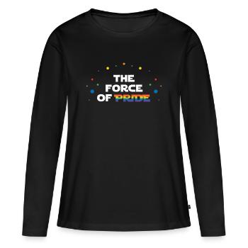 Mois de la fierté LGBT - La force de la fierté - T-shirt manches longues Premium bio Femme - noir - Devant - Julia (174cm)