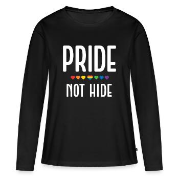 LGBT Pride Month - Pride, Not Hide - Women's Premium Organic Long Sleeve Shirt - black - Front - Julia (174cm)