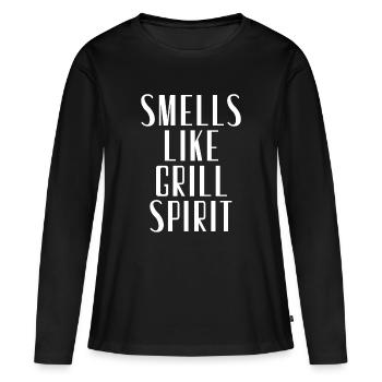 Smells like grill spirit - Women's Premium Organic Long Sleeve Shirt - black - Front - Julia (174cm)