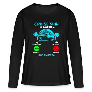 Kreuzfahrt Sommerurlaub - Frauen Premium Bio Langarmshirt - Schwarz - Vorne - Julia (174cm)
