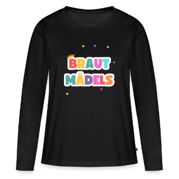 Bride Girls!! Customizable - Women's Premium Organic Long Sleeve Shirt - black - Front - Julia (174cm)