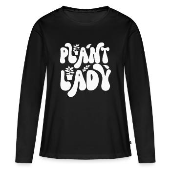 Planter - T-shirt manches longues Premium bio Femme - noir - Devant - Julia (174cm)