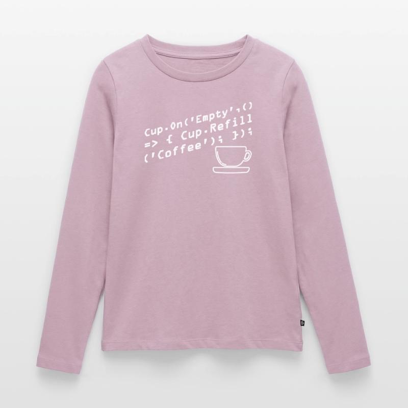 Programmers generate code from coffee Women's Premium Organic Long Sleeve Shirt