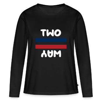 Two-Way - Women's Premium Organic Long Sleeve Shirt - black - Front - Julia (174cm)