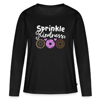 Donut gegen Mobbing - Frauen Premium Bio Langarmshirt - Schwarz - Vorne - Julia (174cm)