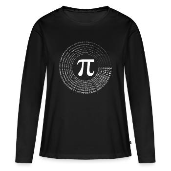 Pi spirale - T-shirt manches longues Premium bio Femme - noir - Devant - Julia (174cm)