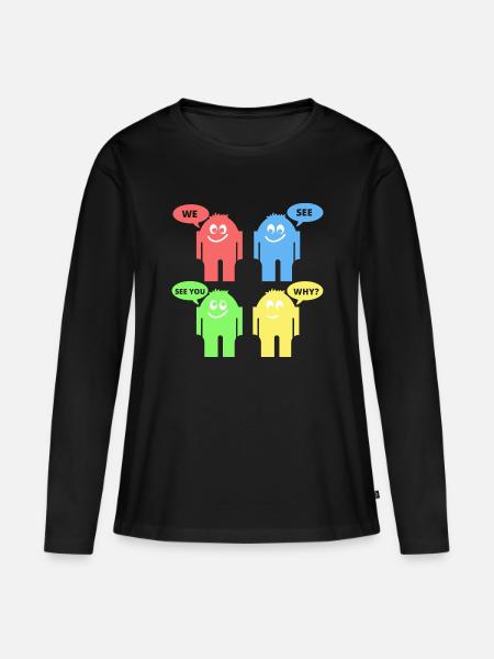 Funny Men - Women's Premium Organic Long Sleeve Shirt - black