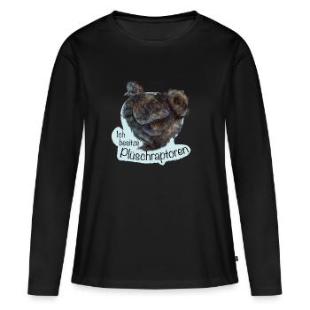 The Plush Raptors - Women's Premium Organic Long Sleeve Shirt - black - Front - Julia (174cm)