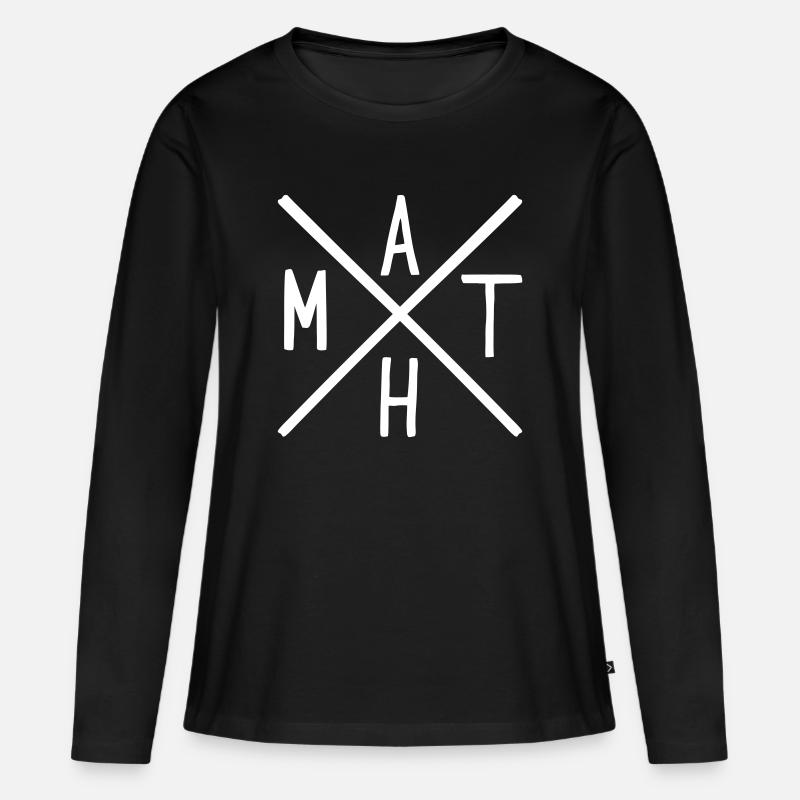 Mathe - Frauen Premium Bio Langarmshirt - Schwarz
