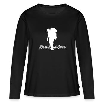 Touriste - T-shirt manches longues Premium bio Femme - noir - Devant - Julia (174cm)