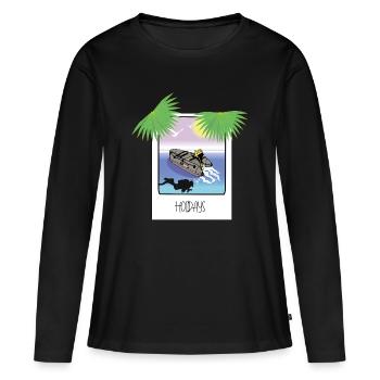 Snapshot Vacation - Women's Premium Organic Long Sleeve Shirt - black - Front - Julia (174cm)