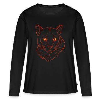 Bergloewe predator - Women's Premium Organic Long Sleeve Shirt - black - Front - Julia (174cm)