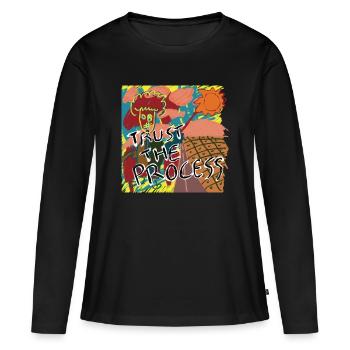 Trust the process - Women's Premium Organic Long Sleeve Shirt - black - Front - Julia (174cm)